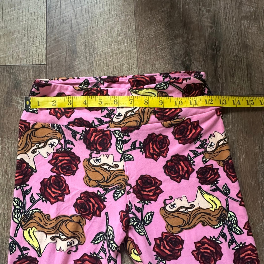Girls LuLaRoe Pink Belle & Black Toy Story Leggings set 2 - Picture 5 of 14